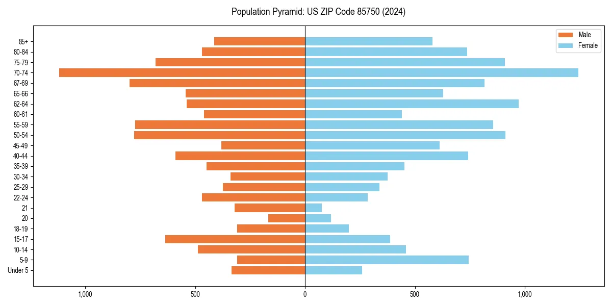 Population pyramid for 