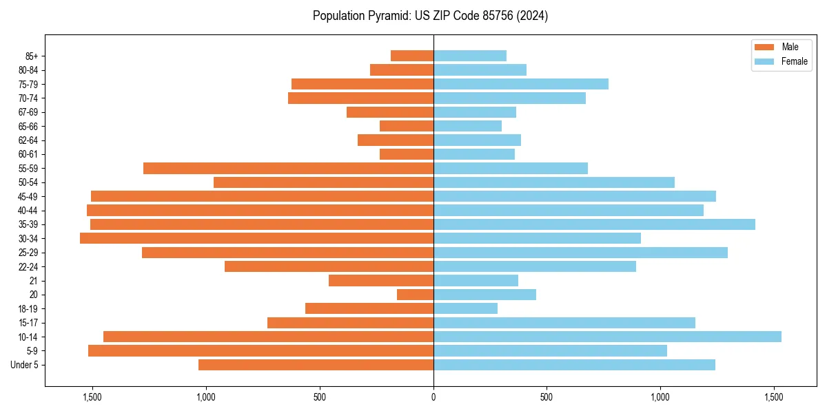 Population pyramid for 