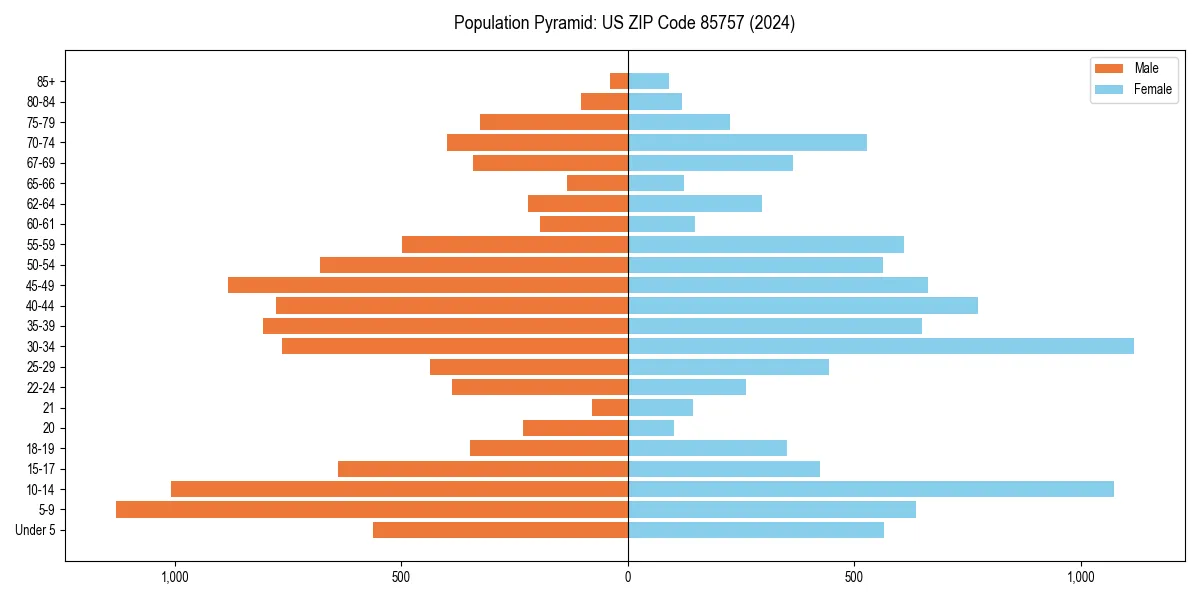 Population pyramid for 