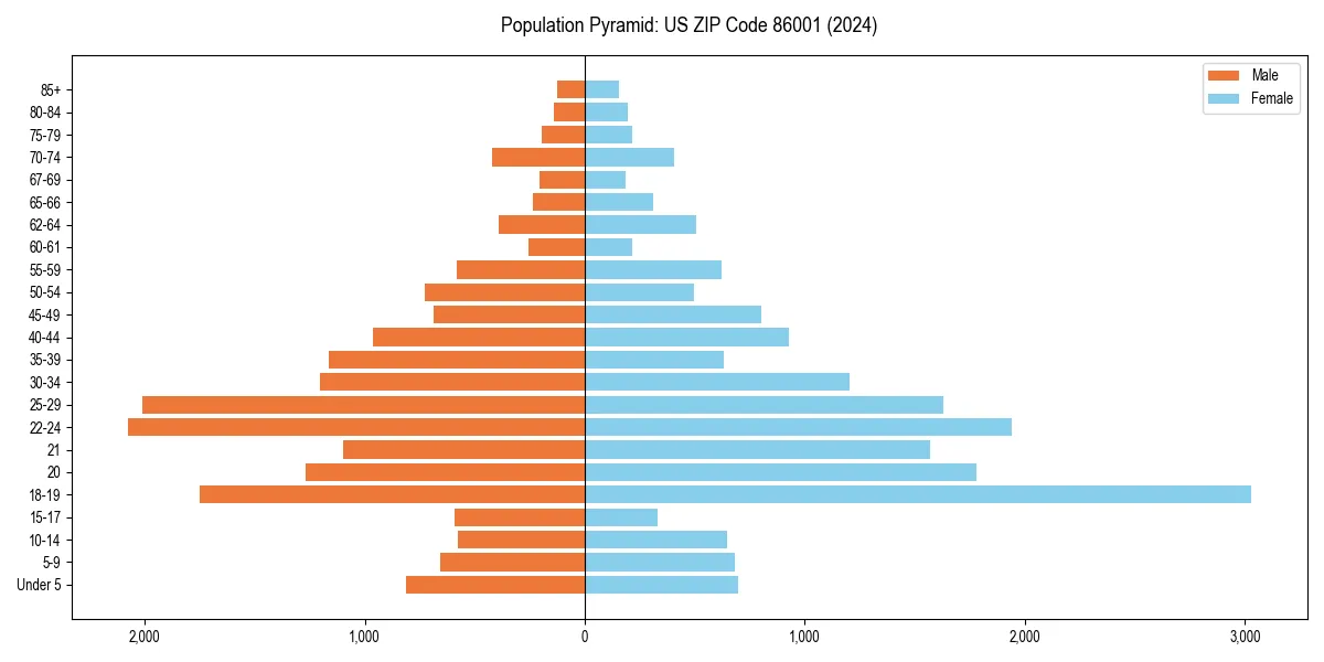 Population pyramid for 