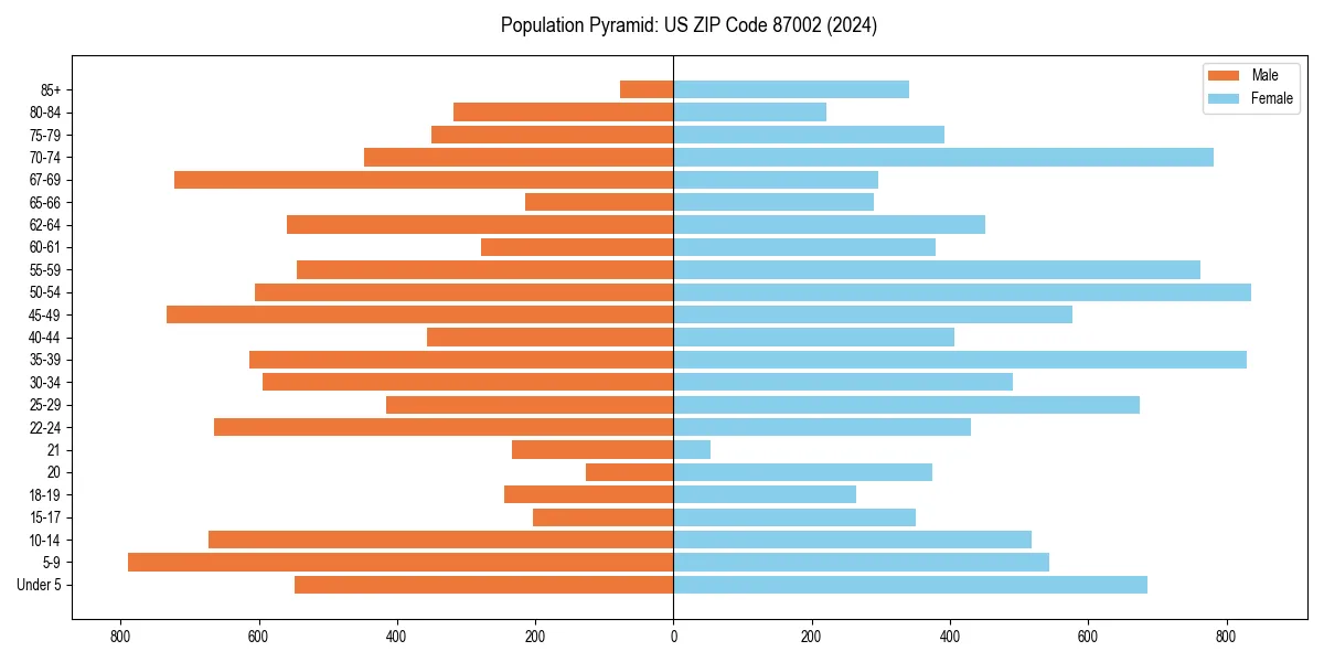 Population pyramid for 