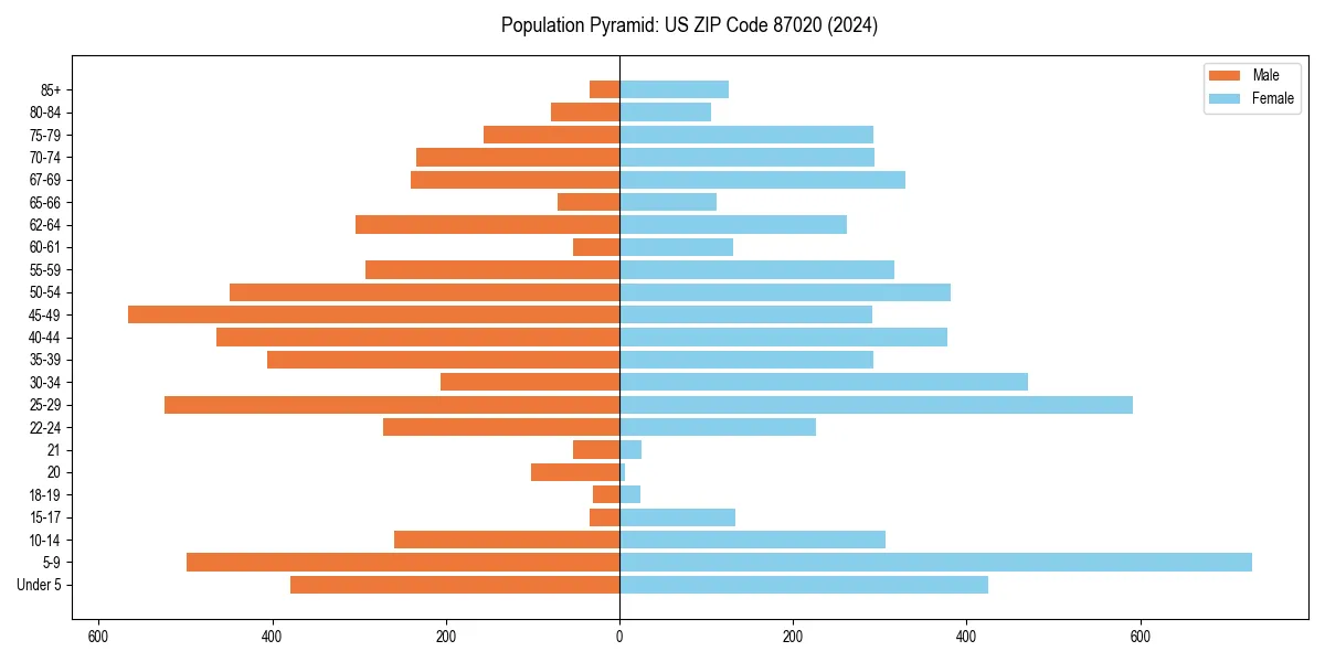 Population pyramid for 