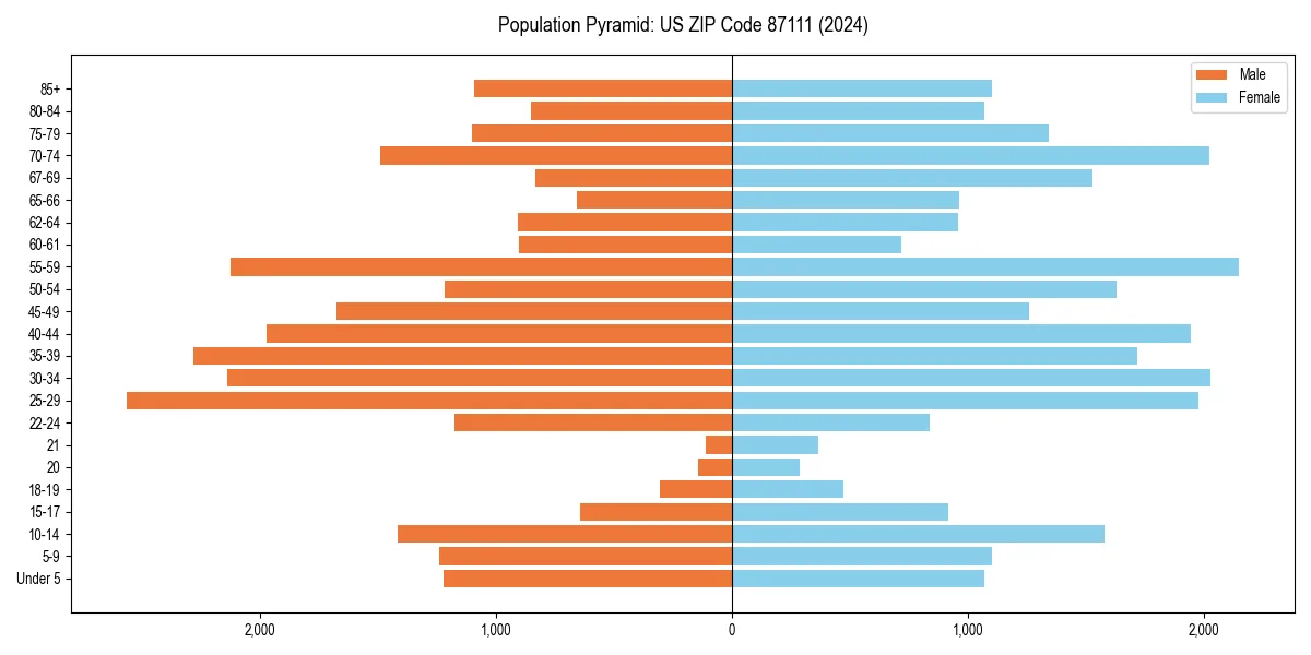 Population pyramid for 