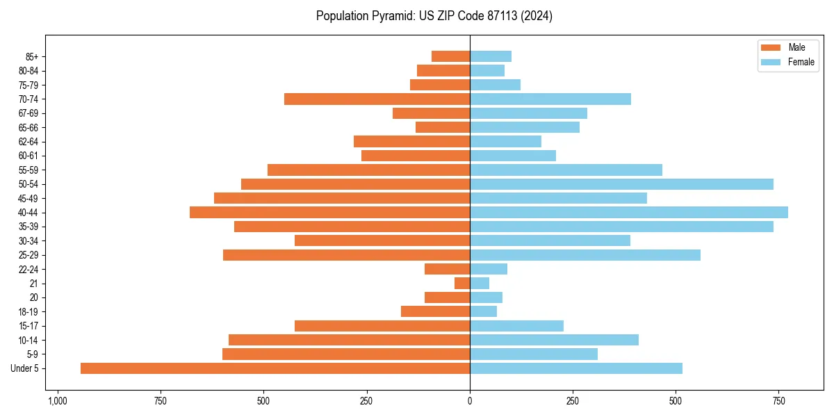 Population pyramid for 