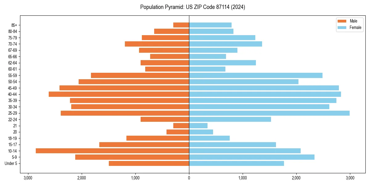 Population pyramid for 