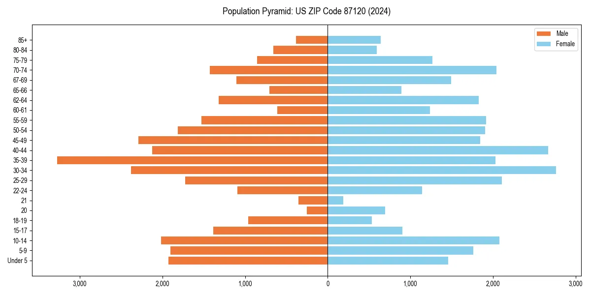 Population pyramid for 