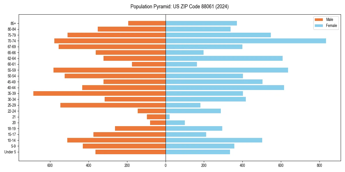 Population pyramid for 