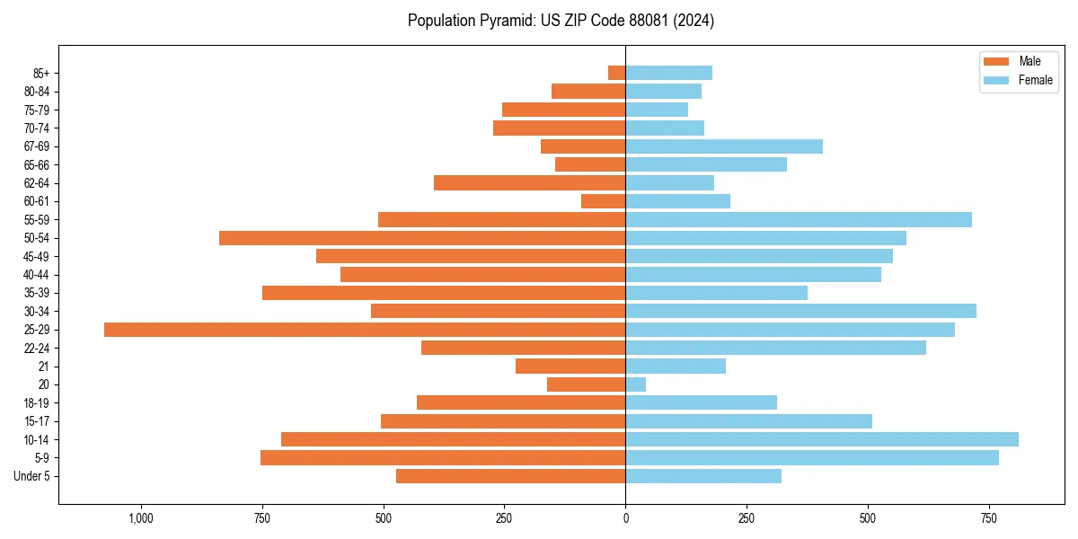 Population pyramid for 
