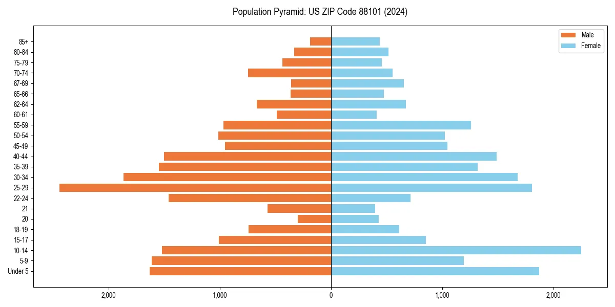 Population pyramid for 