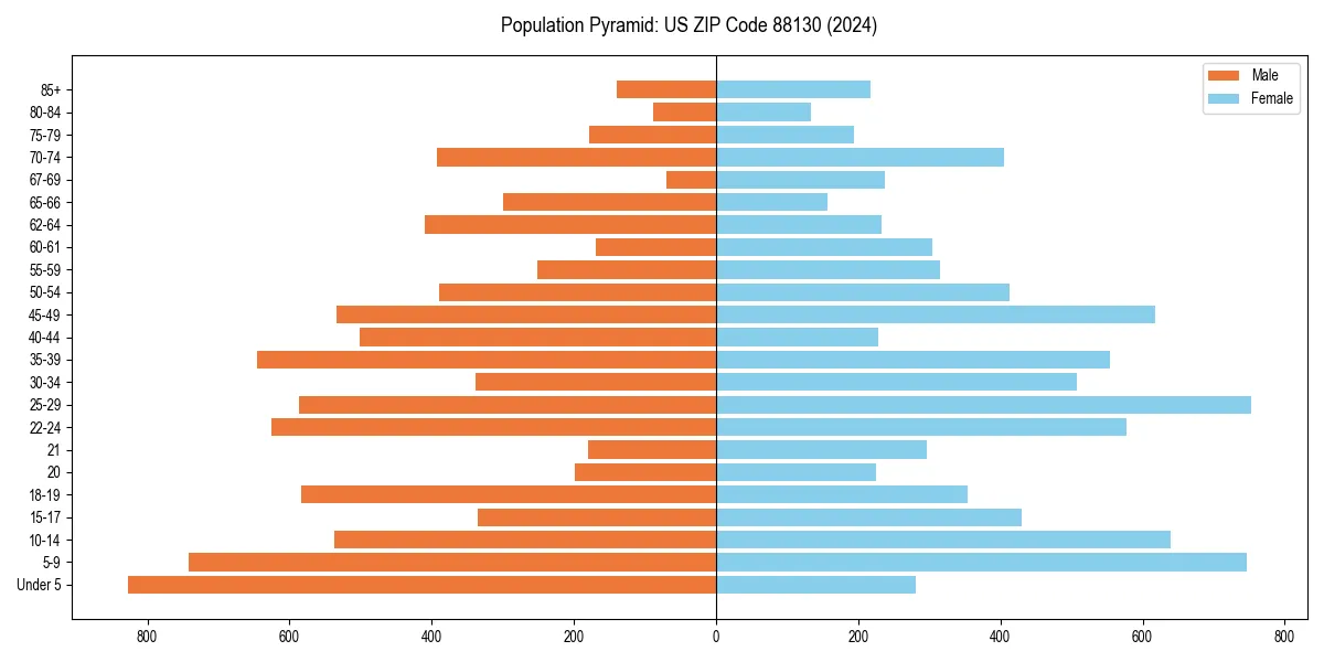 Population pyramid for 