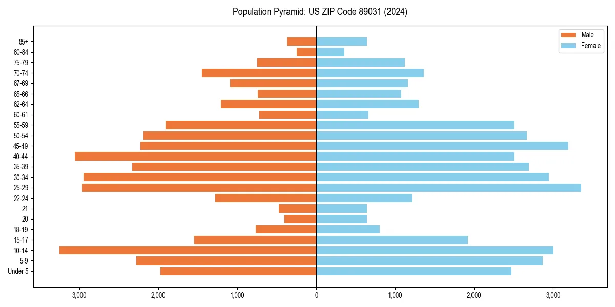 Population pyramid for 