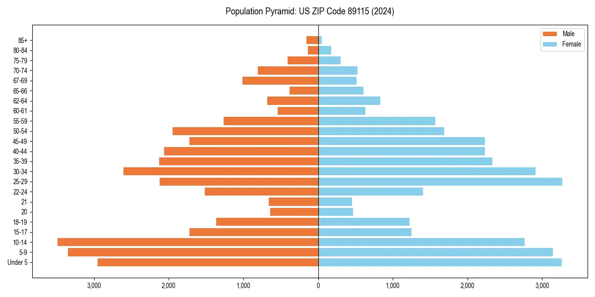 Population pyramid for 