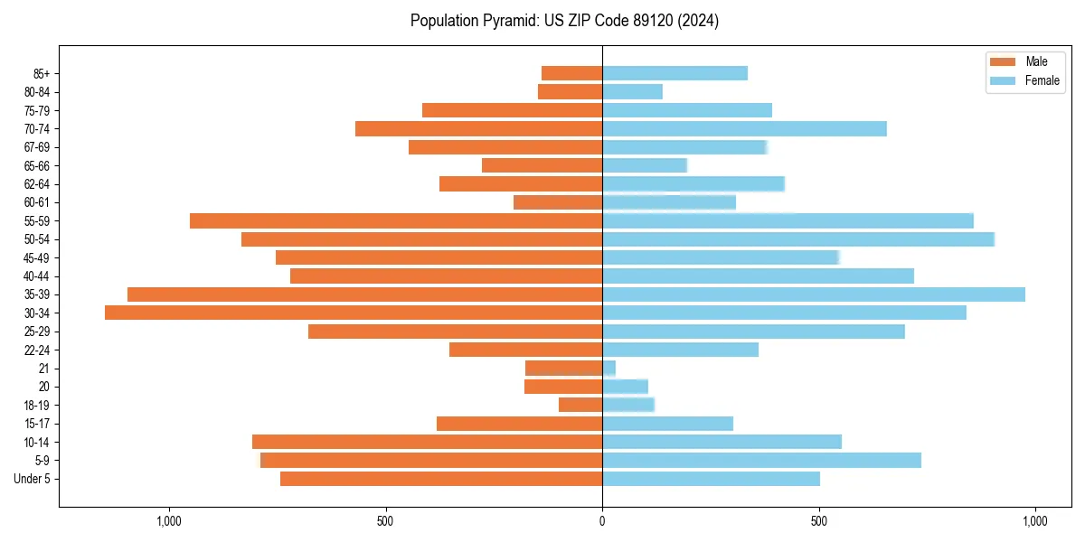 Population pyramid for 