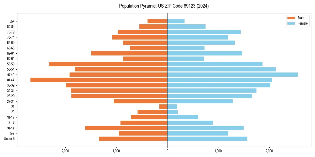 Population pyramid for 