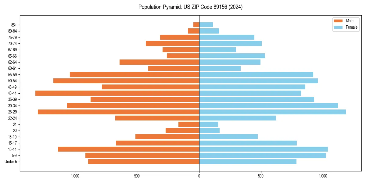 Population pyramid for 