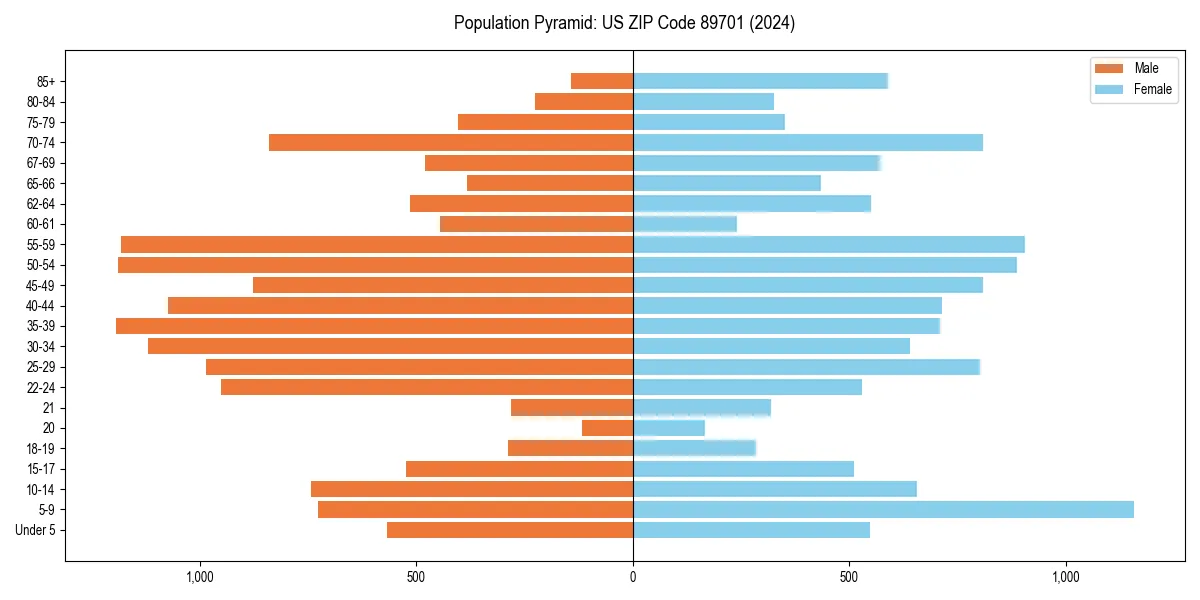 Population pyramid for 