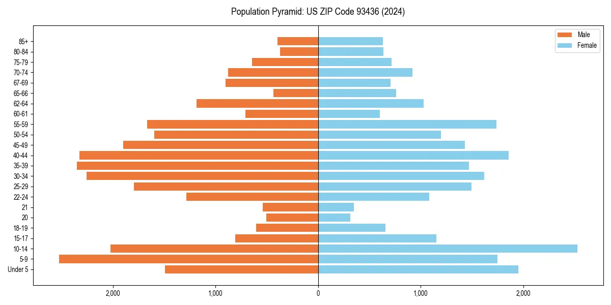Population pyramid for 