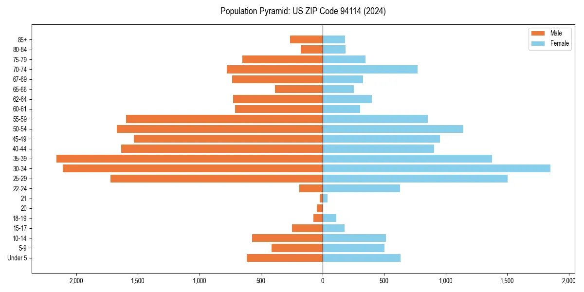 Population pyramid for 