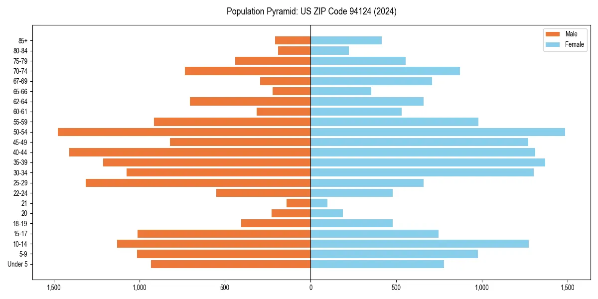 Population pyramid for 
