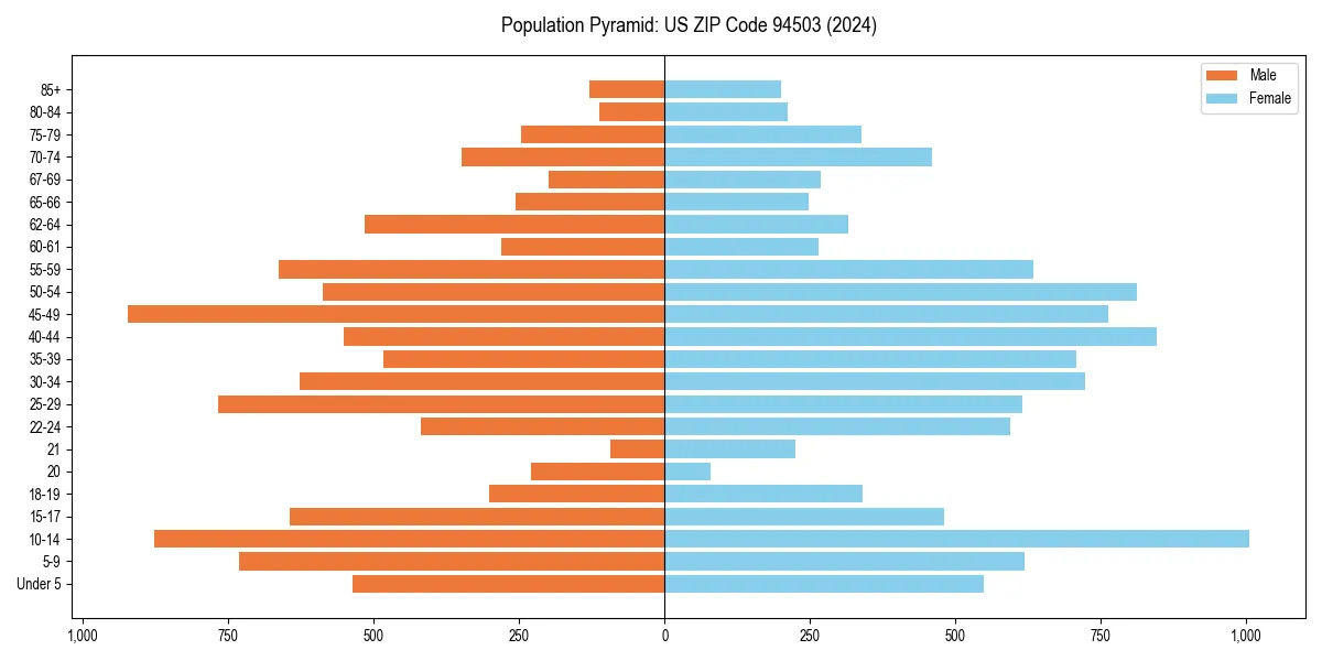 Population pyramid for 
