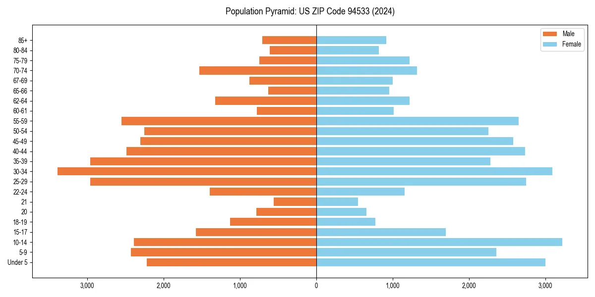 Population pyramid for 