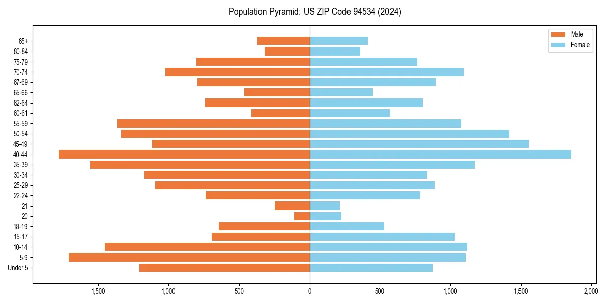 Population pyramid for 
