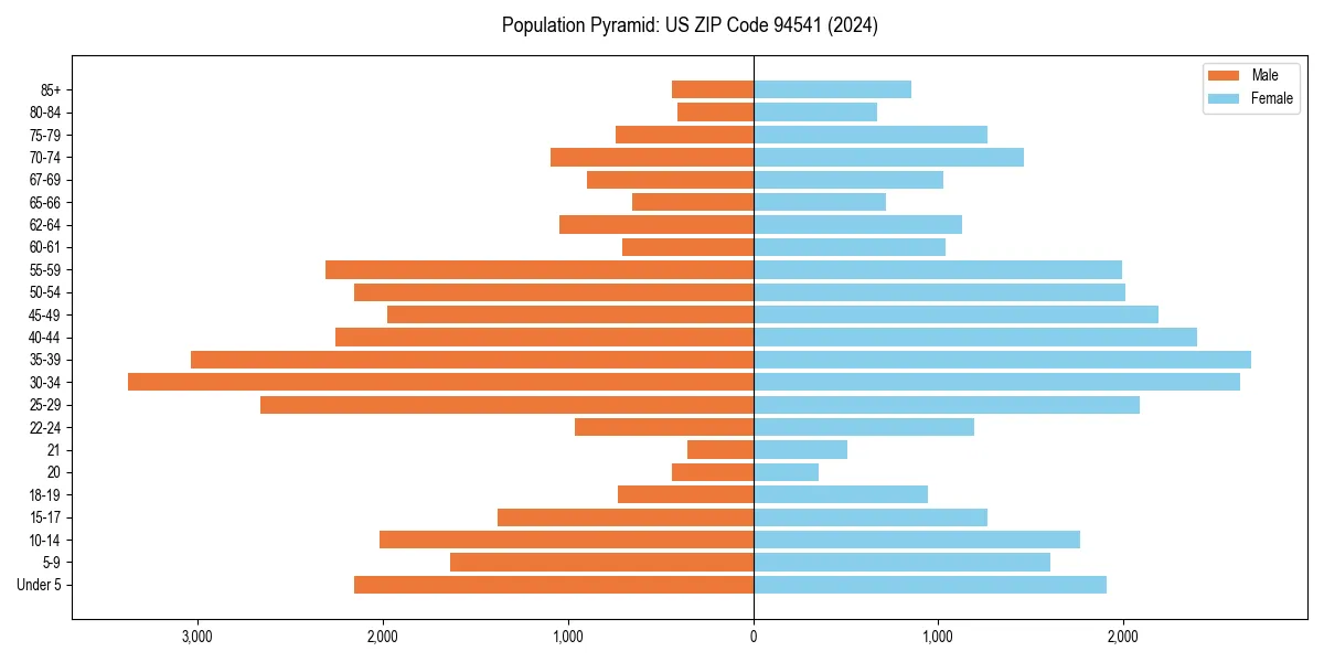 Population pyramid for 