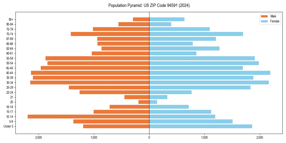 Population pyramid for 