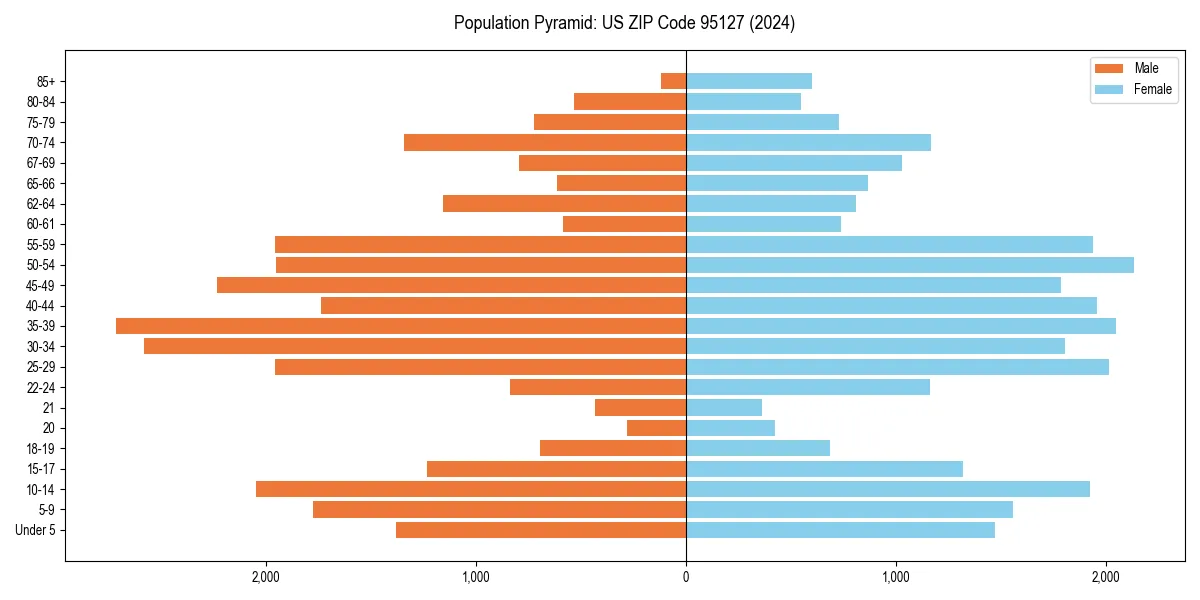 Population pyramid for 