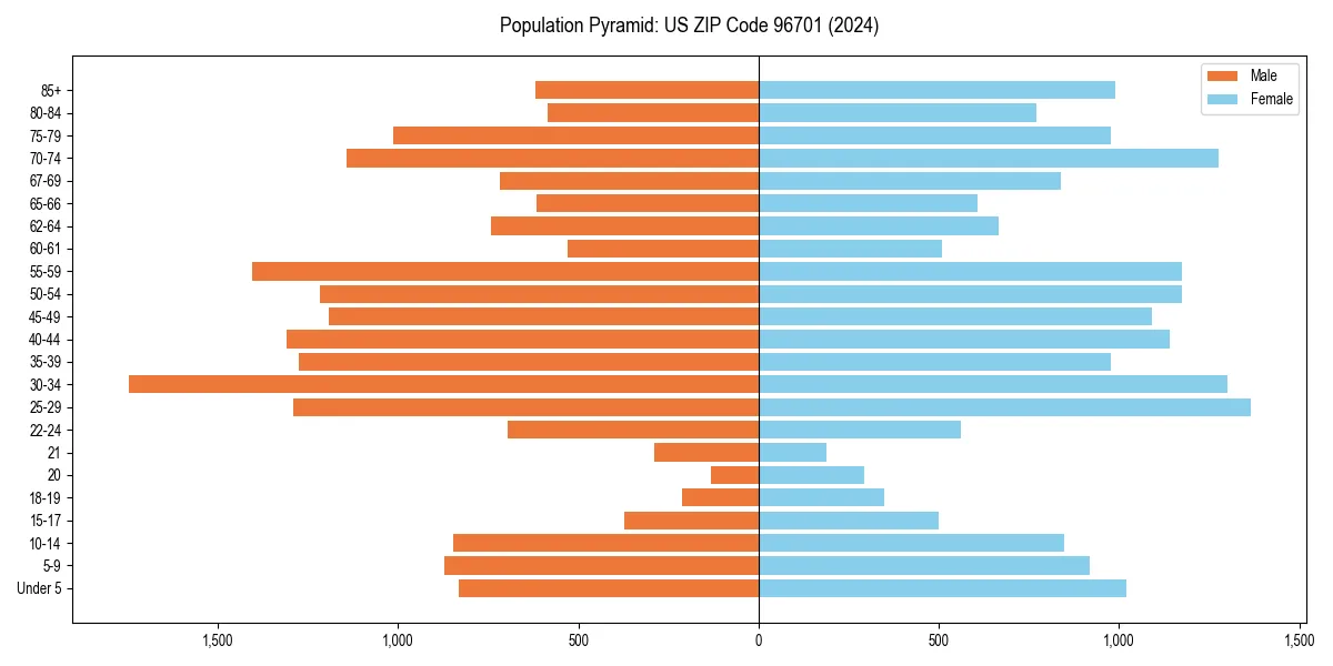 Population pyramid for 