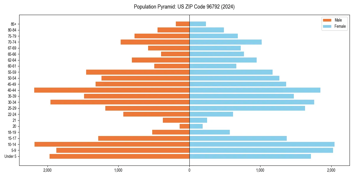 Population pyramid for 