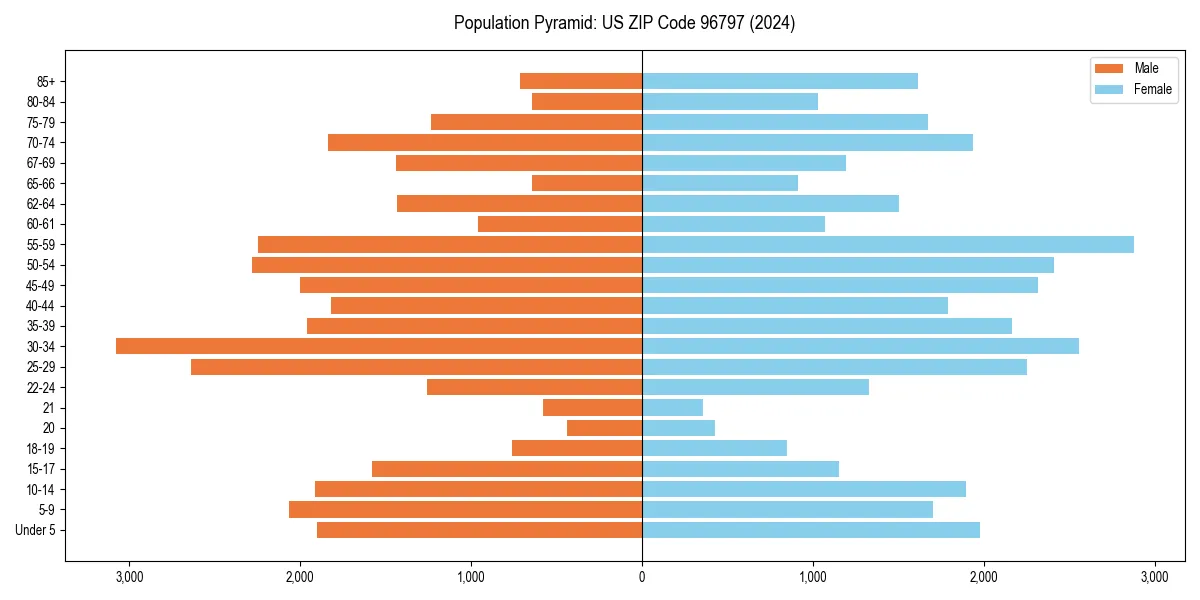 Population pyramid for 