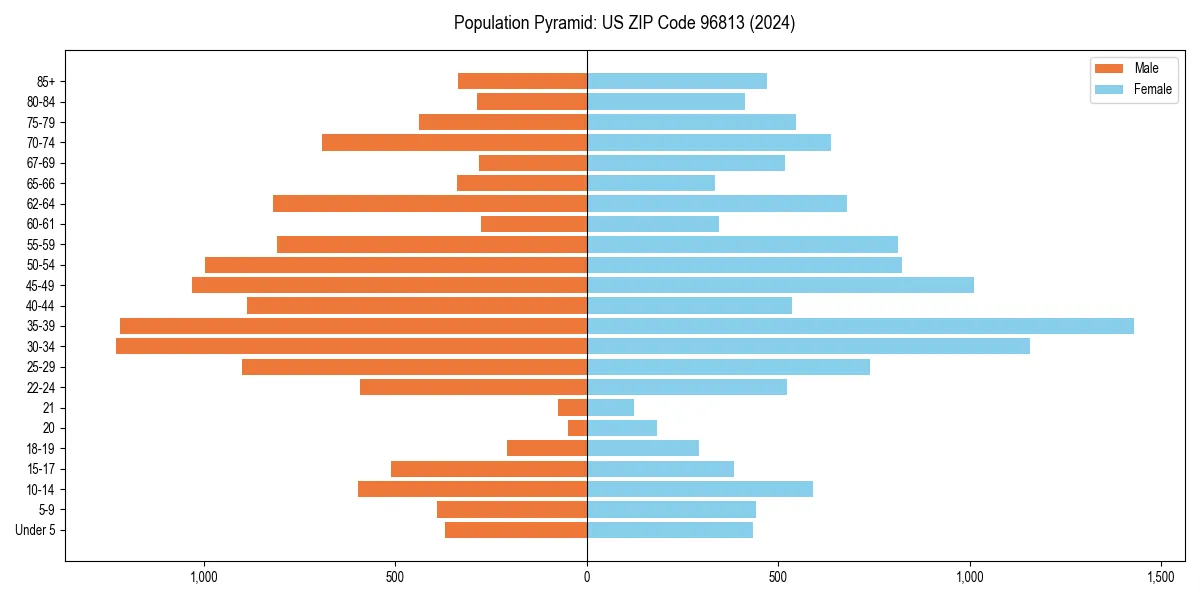 Population pyramid for 