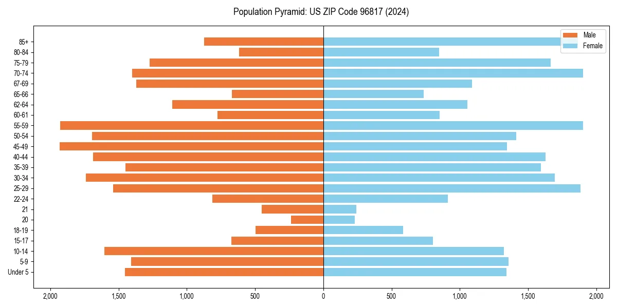 Population pyramid for 