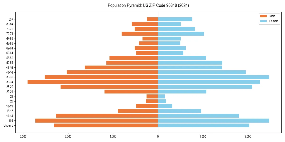 Population pyramid for 