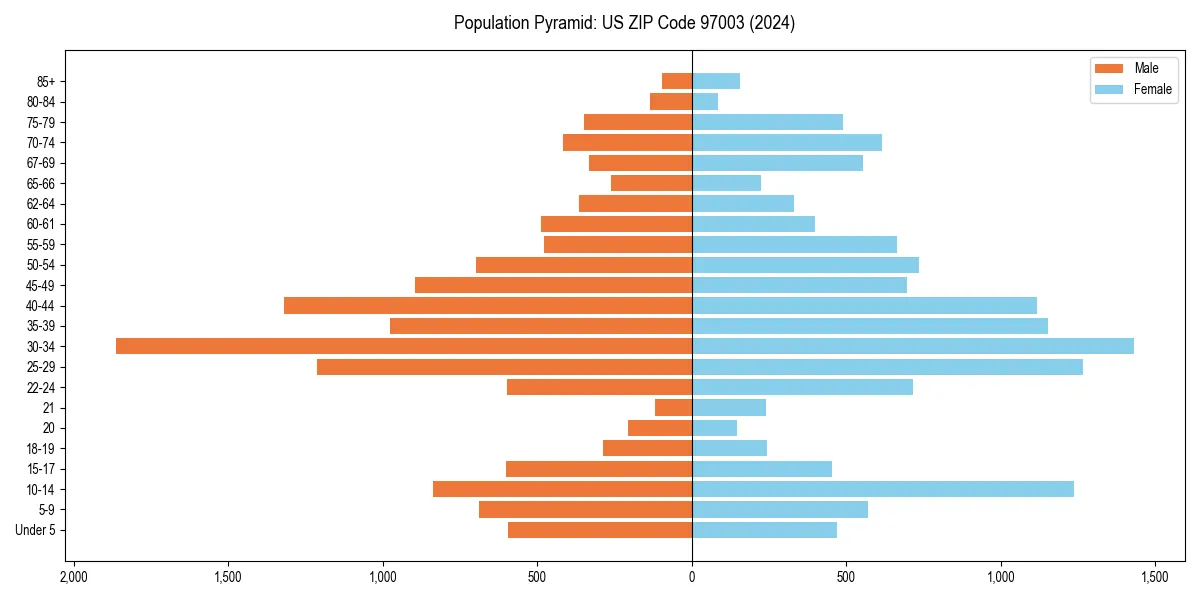 Population pyramid for 