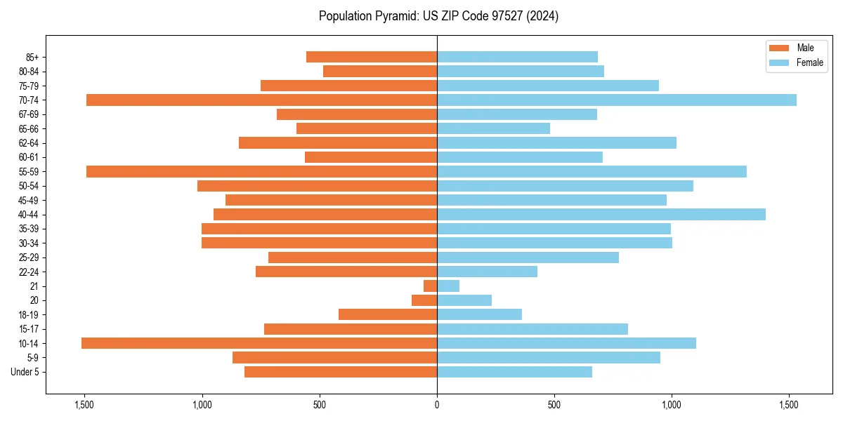 Population pyramid for 