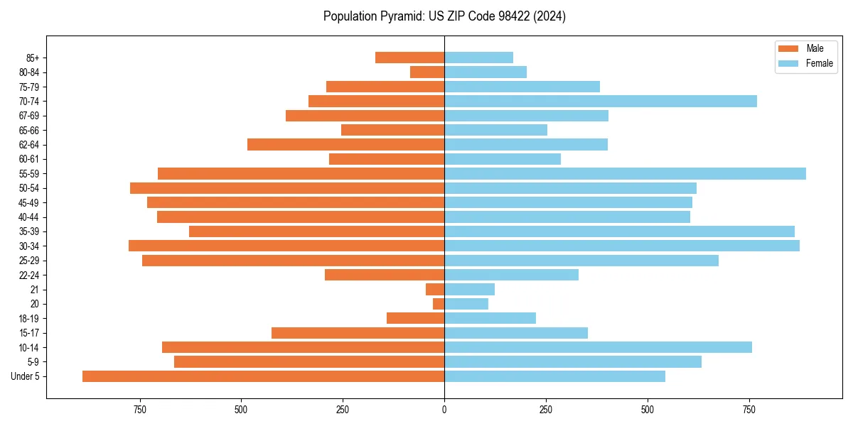 Population pyramid for 