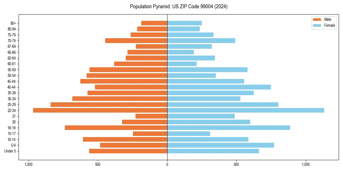 Population pyramid for 