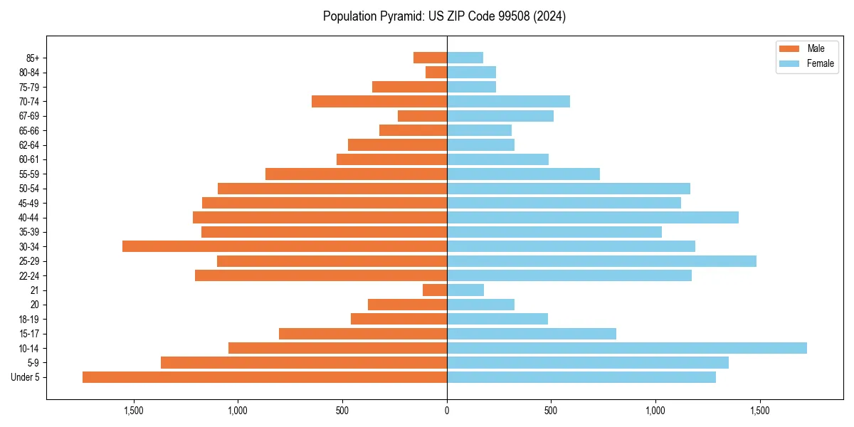 Population pyramid for 