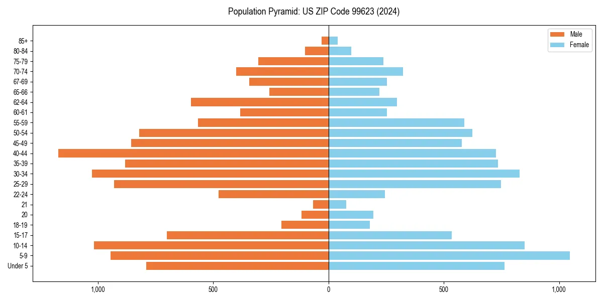 Population pyramid for 