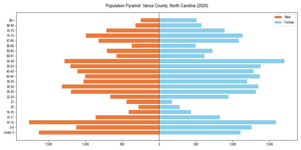 Population pyramid for 