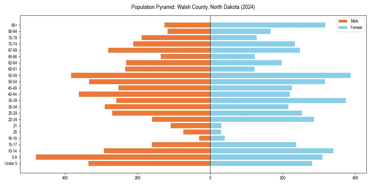 Population pyramid for 