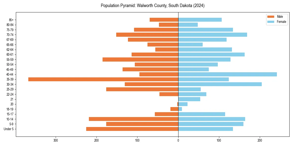 Population pyramid for 