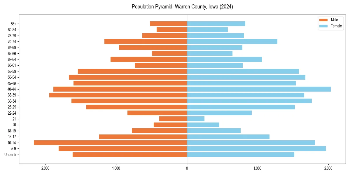 Population pyramid for 