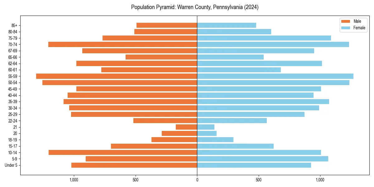 Population pyramid for 