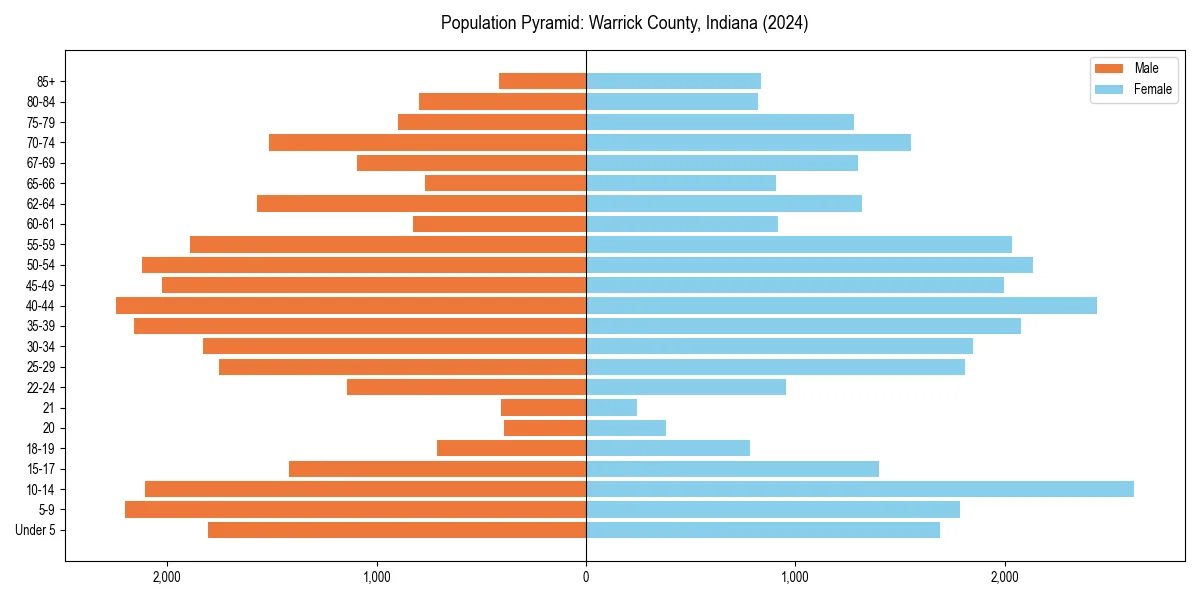 Population pyramid for 