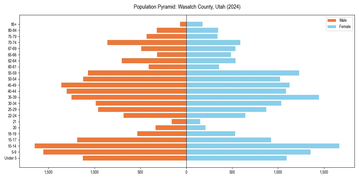 Population pyramid for 