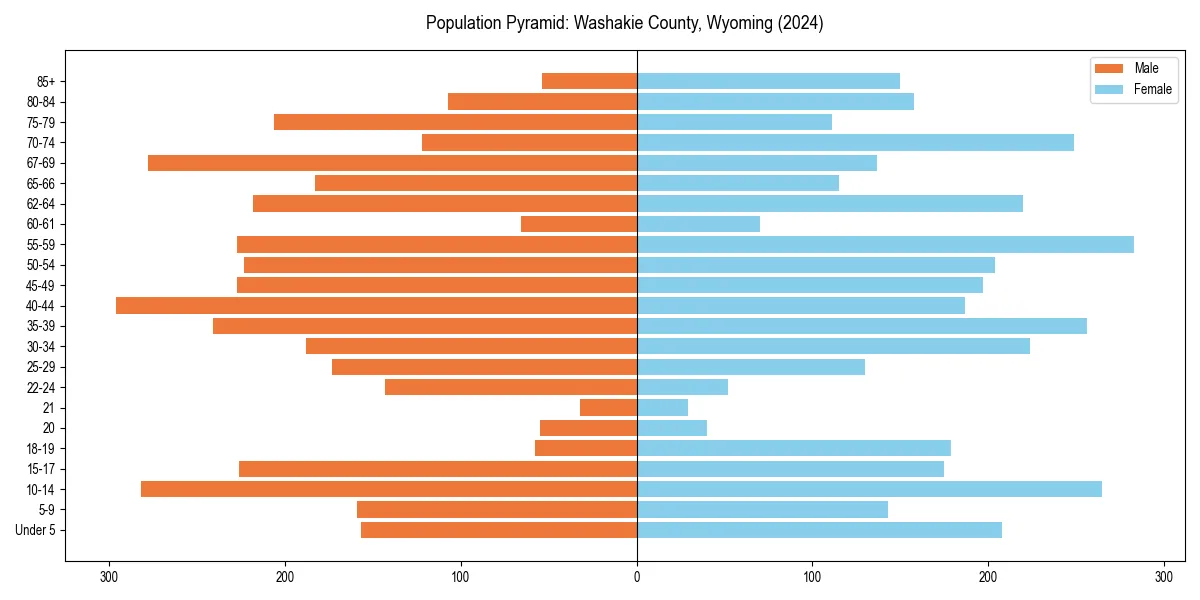 Population pyramid for 