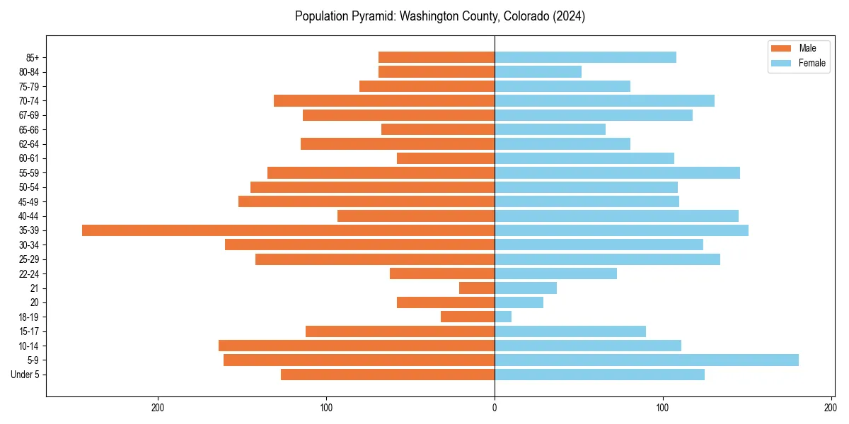 Population pyramid for 